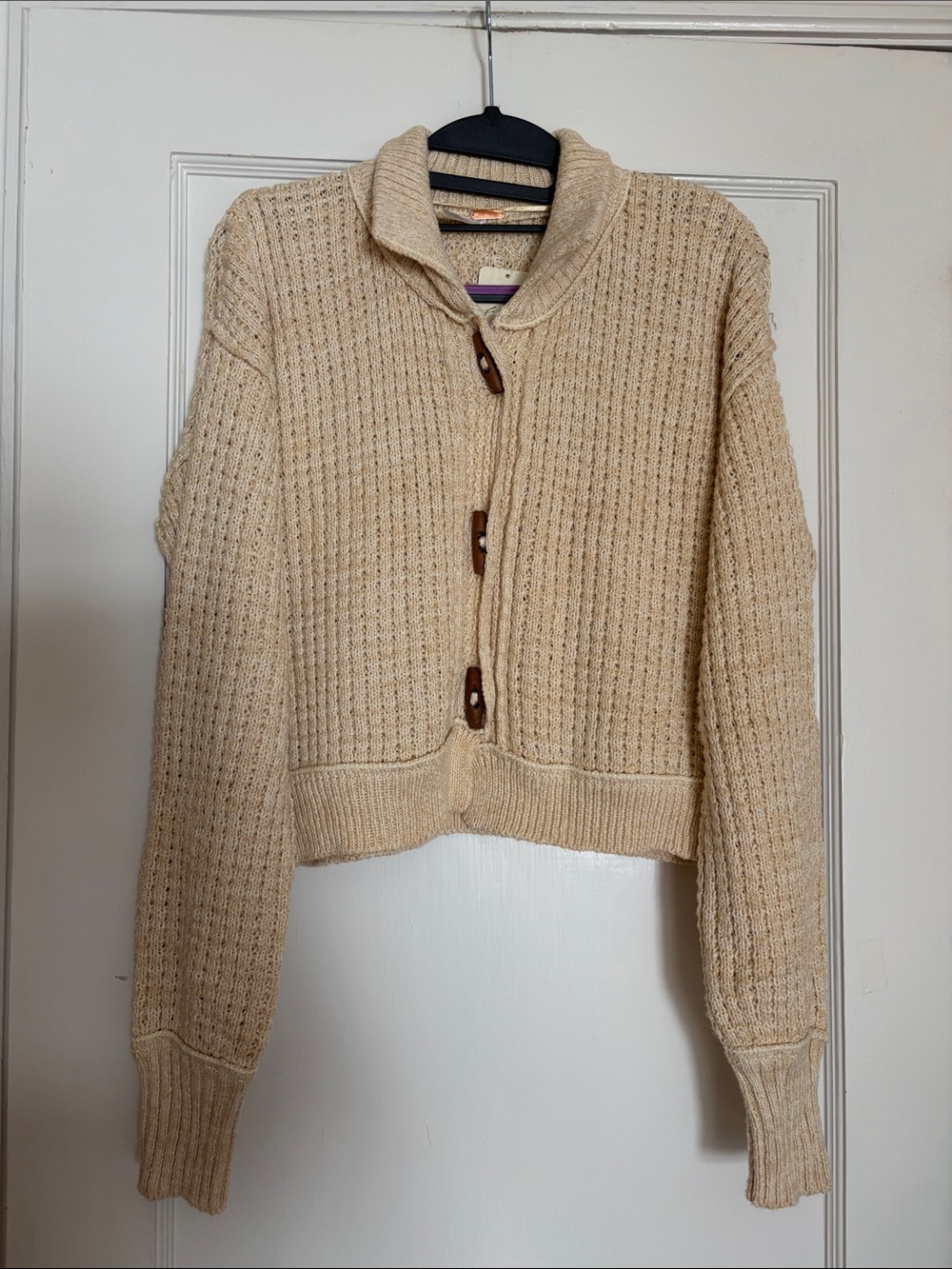 Free People Micah Cardigan Ivory Combo Extra Small XS